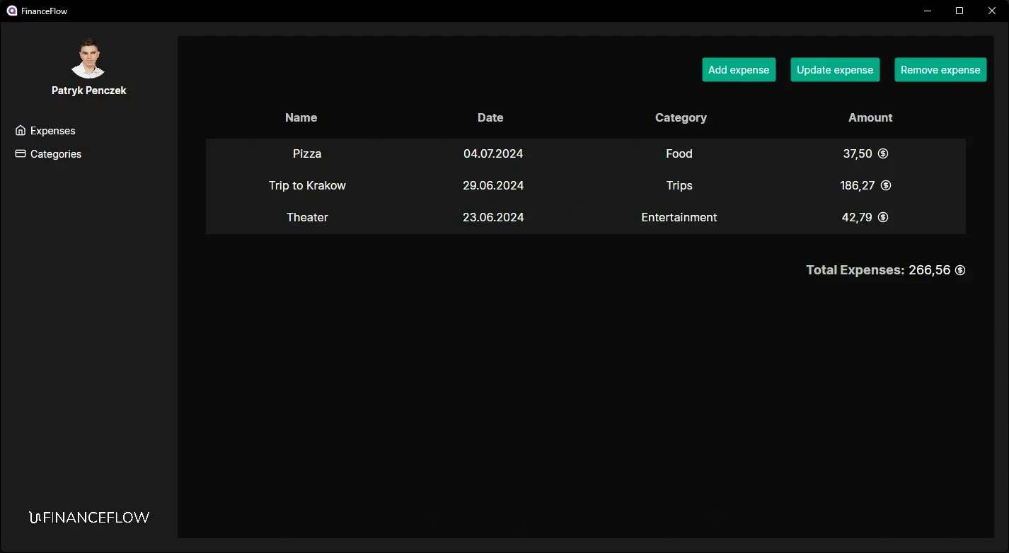 Image of the Finance Flow project
