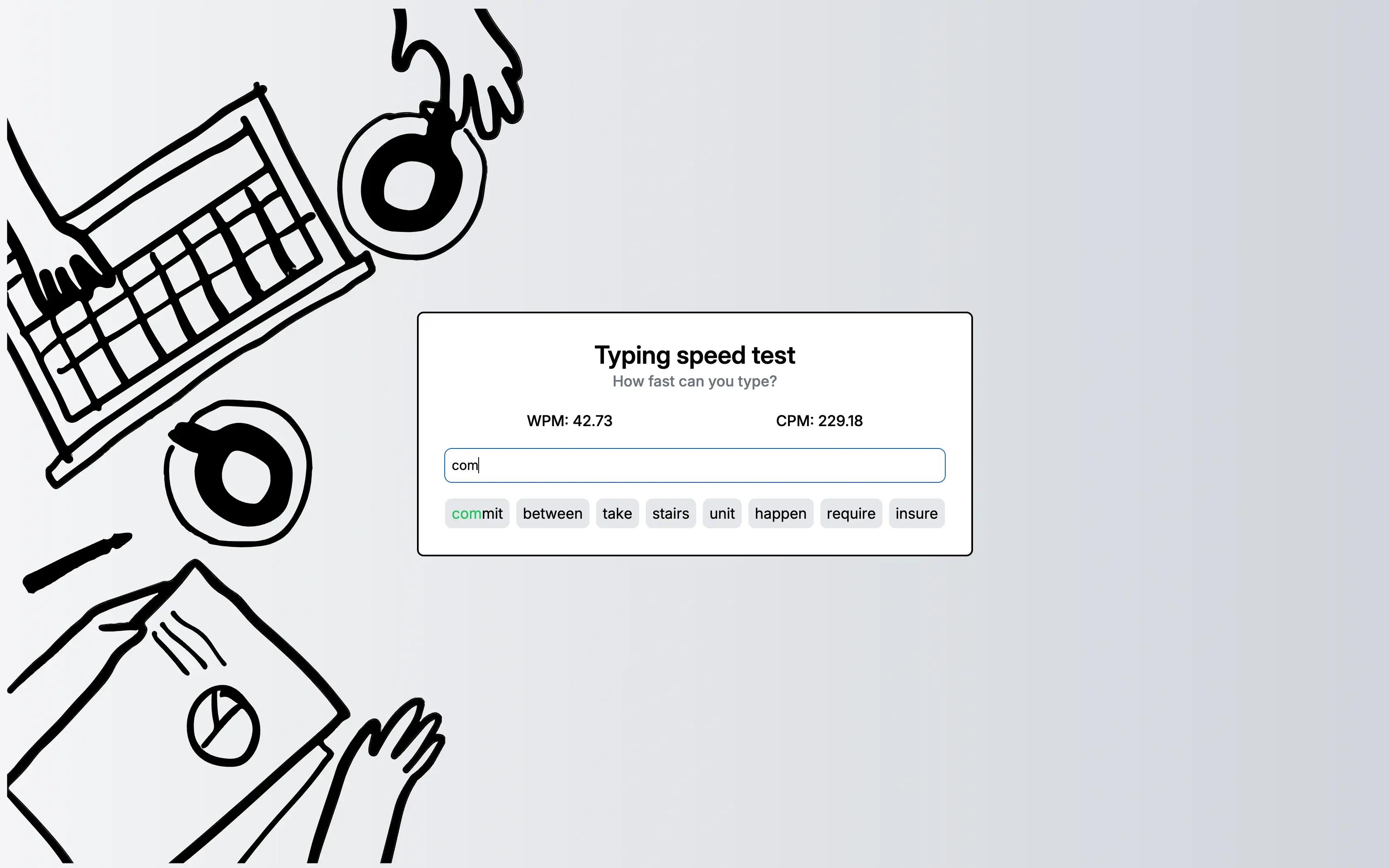 Zdjęcie projektu Typing Speed Test