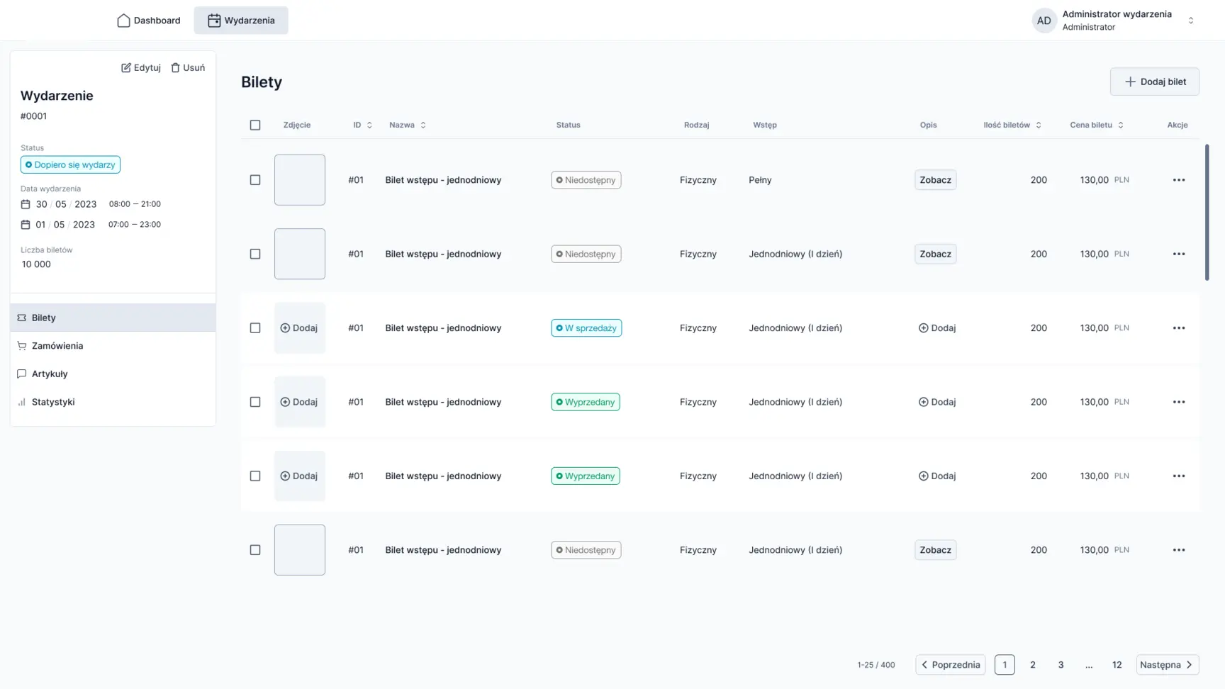 Image of the Admin Panel project