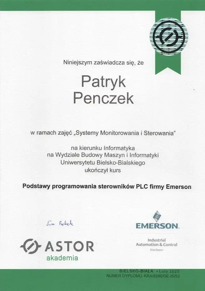 Podstawy programowania sterowników PLC Emerson